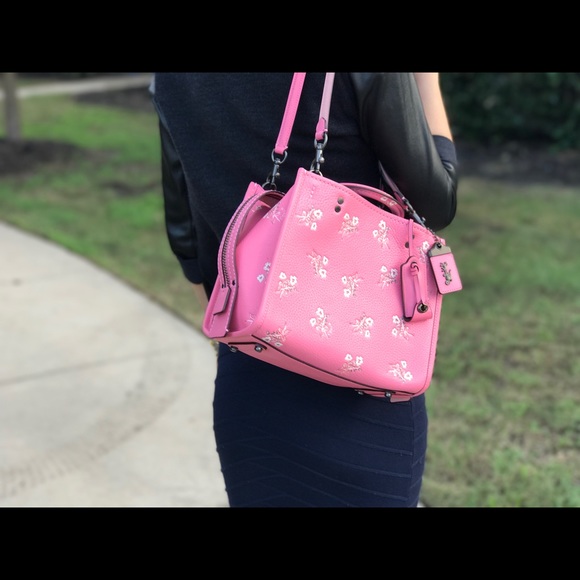 New coach pink floral leather 1941 Rouge 25 - Picture 3 of 8